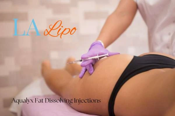 Woman having fat dissolving injections Malmesbury on thighs