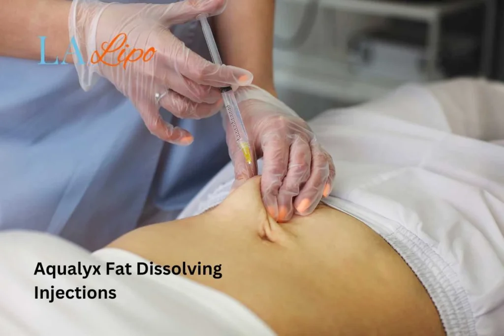 woman having fat dissolving injections Malmesbury in the stomach
