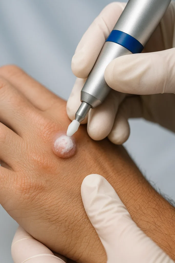 example of wart removal Malmesbury using cryopen