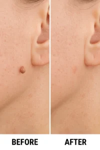 Skin tags removal Malmesbury before and after