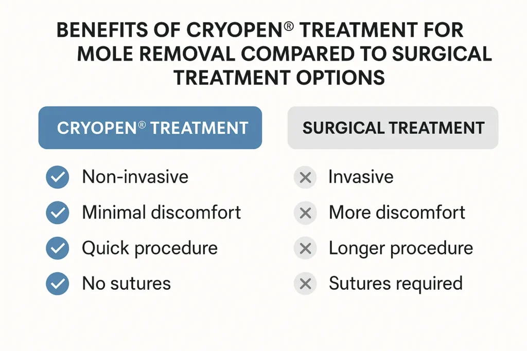 Benefits of facial mole removal Malmesbury - call our team today to book a consultation