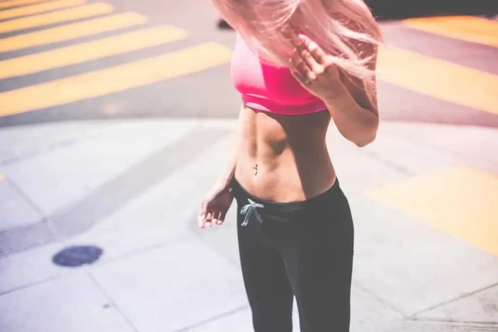 Woman with toned stomach after LA-EMS Body Sculpting Treatment Malmesbury